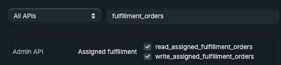 Select Assigned Fulfillment Scope